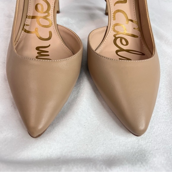 SAM EDLEMAN HENSEN HALF D'ORSAY DRESS HIGH HEEL IN NUDE Sz 8 EUC - Picture 3 of 12